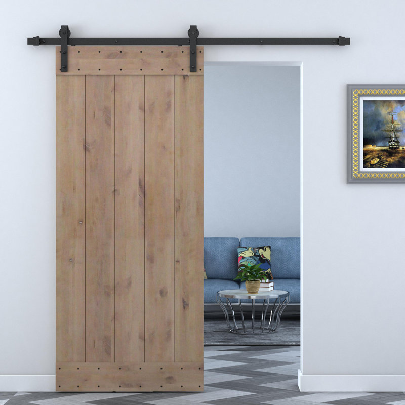 Calhome Solid Wood Panelled Alder Interior Barn Door & Reviews Wayfair